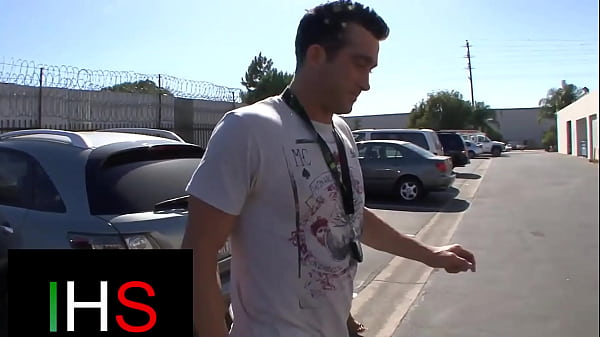 Gorgeous brunette girl with beautiful tits fucks with a male with a huge cock