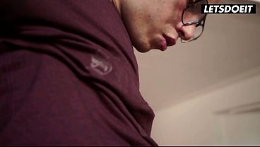 Sloppy Deepthroat From a Tattooed Latina... Saliva Dripping Off His Balls