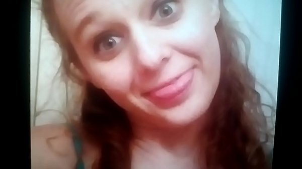 Her Hot Sexy_Redhead Girl Face Painted & Covered with my Cum