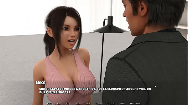 Amateur model in photo studio 