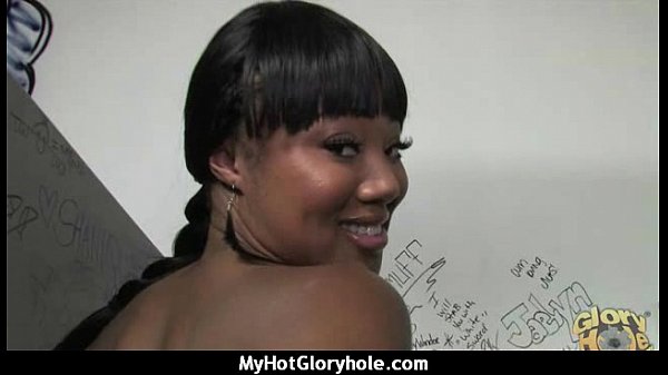 Ebony teen shows off her blowjob skillsat gloryhole 2