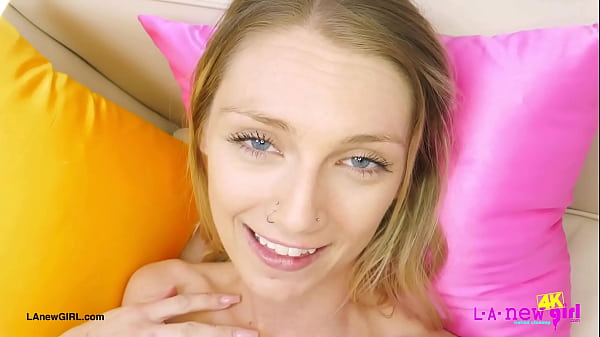 Captivating blonde talent naked close up 