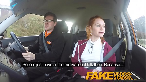 Fake Driving_Cute redhead Ella Hughes fucks and eats_instructors cum