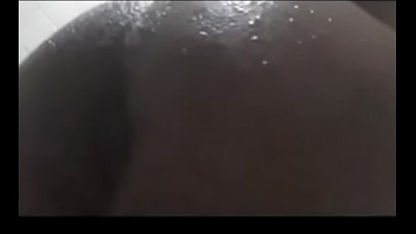 Petite Ebony Shows Off Ass In The Shower