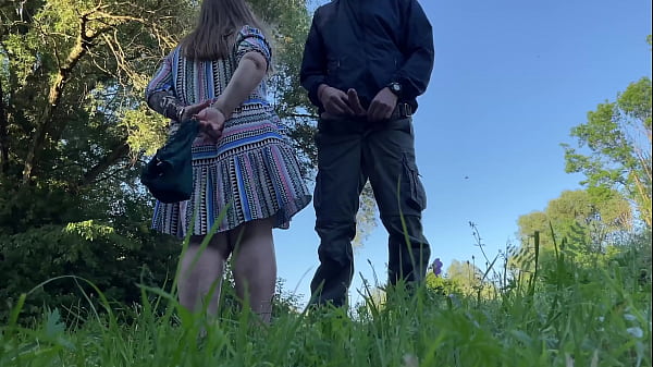 Play MP4 - Asked the neighbor's MILF to bend over and masturbate while she milked my cock for cum