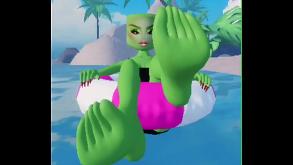 Roblox girl rubbing her feet on you