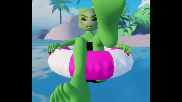 Roblox girl rubbing her feet on you