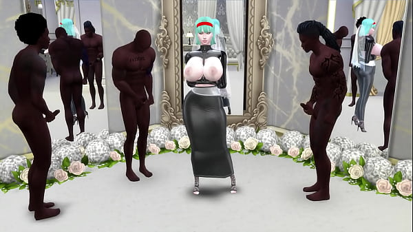 Bulma marriage episode 3 beautiful wife at her wedding is transformed into a sex slave bitch fucked in the anal ass by 3 black with big dick netorare hentai
