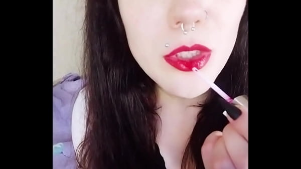 Backstage of a hot brunette 