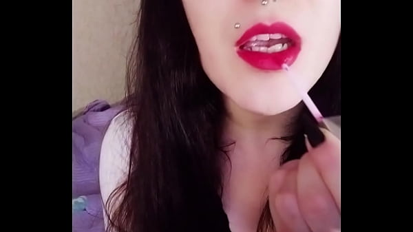 Backstage of a hot brunette 