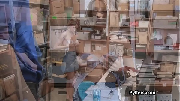 Slim perky thief getson her knees to get out