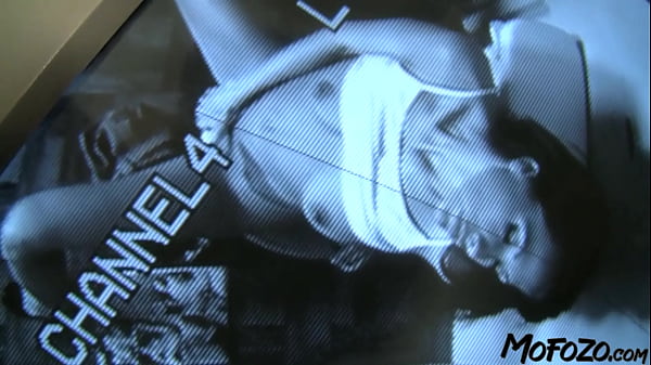 &ndash; horny brunette is sucking cock through a glory hole