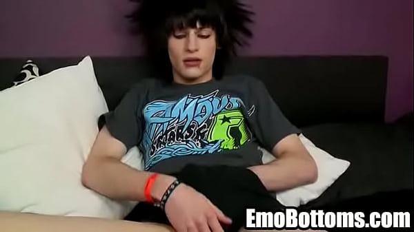 Emo twink Kayden Spike tugging on his hard cock024 1 