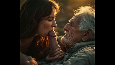 80 Year Old Man Sucked By Cute 18 Year Old Teen Girl The Old Man Can't Handle Her ( Moaning Of Pleasure Voice Over) Ai Generated thumbnail