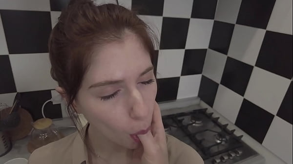 While My Wife Was Making Us Breakfast, I Interrupted Her To Give Me A Blowjob. thumbnail