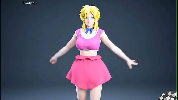 Bulma Super Sayan Baile Sexy En M&iacute;ni Falda Tetas Grandes thumbnail