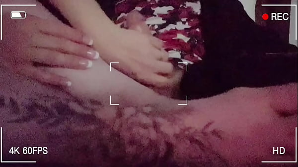 Prettyfeetelite stroking hubbys friends big cock with my little feet 