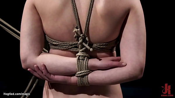 Hogtied_slave with hot ass whipped