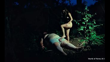 Stunning ai babe teases & controls with foot play aggressive riding finish 