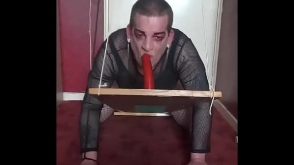 crossdresser rides his cock part 2