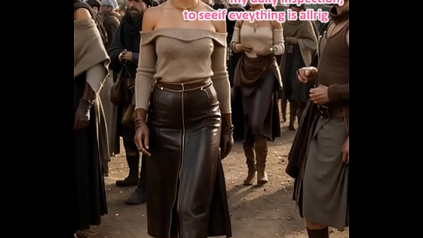 Beautiful rich brunette bitch fucked in brown leather clothes ai illustrated leather porn dream