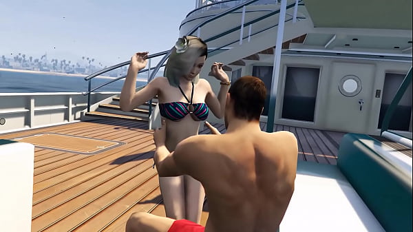 GTA 5 Cutie Bikini Babegets Fucked on_Yacht