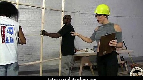 Busty blonde fucks and sucks a huge black monster cock 7 