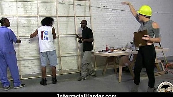 Busty blonde fucks and sucks a huge black monster cock 7 