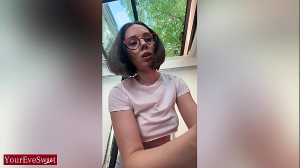 Cute hairdresser turns filthy & deep throats her big dildo for you eve sweet 