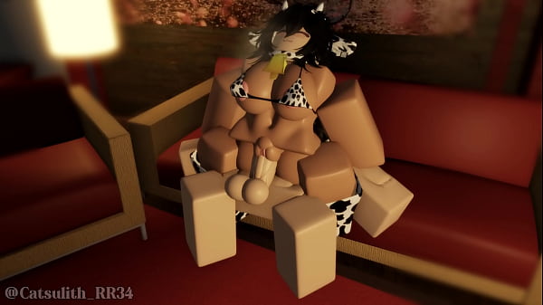 Fucking on the couch_while she wears_a cow costume Sex with a_follower 30 Part 1 2