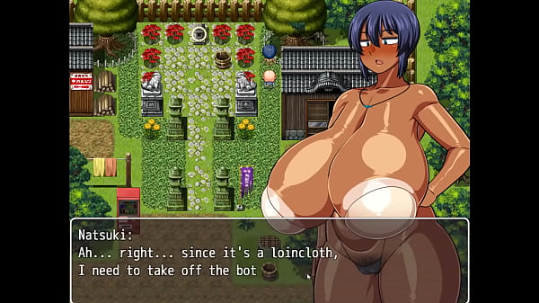 Tanned GirlNatsukiHENTAI_Game Ep_11 the village chief masturbate_on her while sheis changing in_public