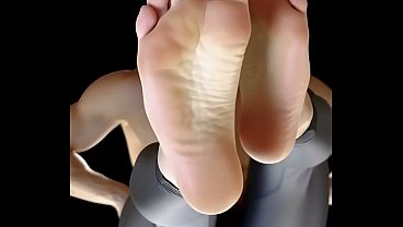 Foot lovers fantasy ai generated guy s in tight workout pants showing off and giving you their feet