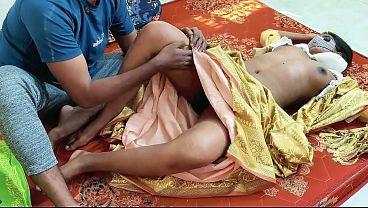Desi saree wear bhabhi romantic sex with husband 