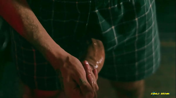 Big Uncut Cock Latino Camilo Brown Jerking Before Bed Cumshot In The Mirror 