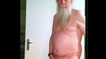 Naakte Oudere Man
