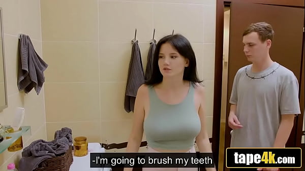 Bathroom Feud_Ends With Busty_Russian_Stepsister Down_on Her Knees