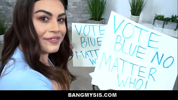 Political Stepsis Slut Veronica Valentine Uses Her Pussy To Swing Stepbro Vote 