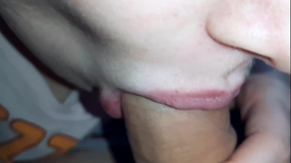 Play MP4 - Very close-up of a girl doing blowjob early in the morning - cum in mouth from sweet lips and tongue