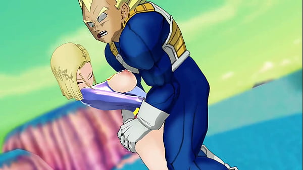 Androide 18 destroza duro las bolas de vegeta yokobb