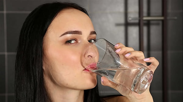 Dark Haired Hussy Sasha Sparrow Toys Her Shaved Pussy, Pissing Over The Floor And Toilet Before Licking Up Her Golden Juices. Turned On By Her Pee She Fingerfucks Herself In Her Wet Puddle. thumbnail