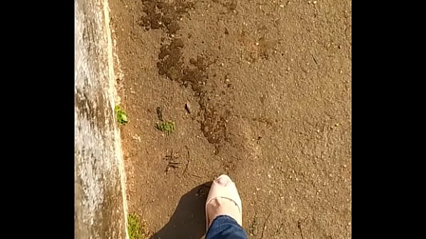 Walking on peeptoe shoes in public