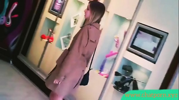 boyfriend vyaebal lady with small tits in the fitting room store for adults 