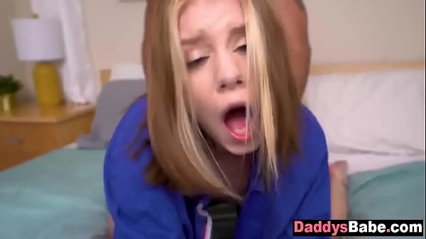 Stepfather spying on_step daughter masturbating then_fucking_her hard