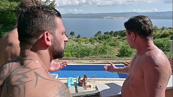 Seminar seduction chapter 2 sex crazed hotties shalina devine and dina joy get slammed during poolside dp gangbang gp3310