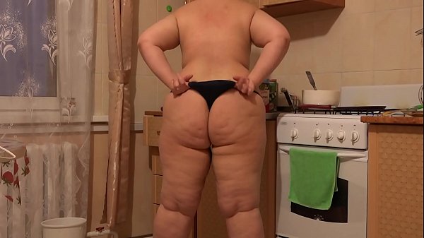 The fat girl_prepares in_panties and then removes them.