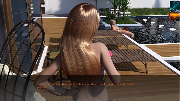 Reunion amy & rachel's lesbian fun in the swimming pool 