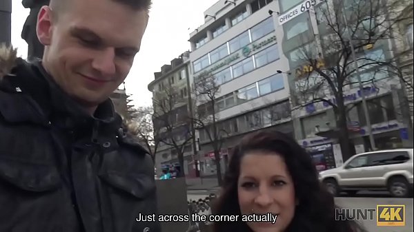 HUNT4K.Hunter finds greedy whore Jocelyne Z on Vaclav's square in Prague 