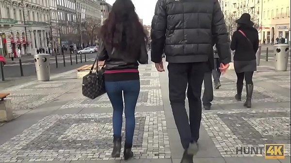 HUNT4K. Busty brunette Jocelyne_Z getsher shaved cunt fucked for cash