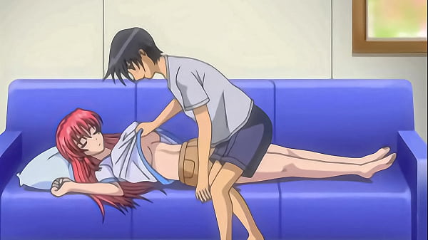 Hentai tocando a mi hermanastra tetona acostada