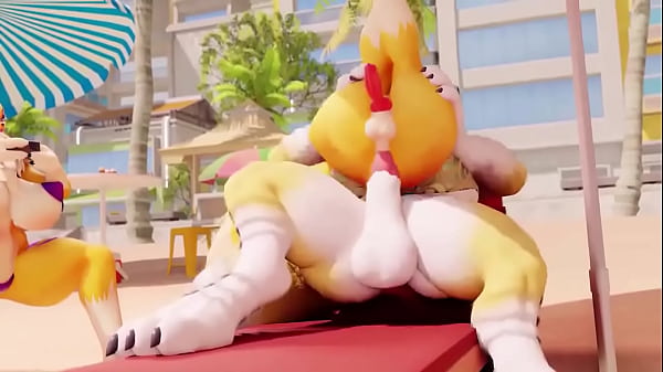 Play MP4 - Femboy Renamon gets fucked by a futanari taomon